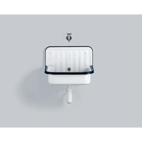 Alape Utslagsvask Med Sprutbeskyttelse Og Overløp, Hvit - Bilde 2
