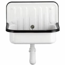 Alape Utslagsvask Med Sprutbeskyttelse Og Overløp, Hvit