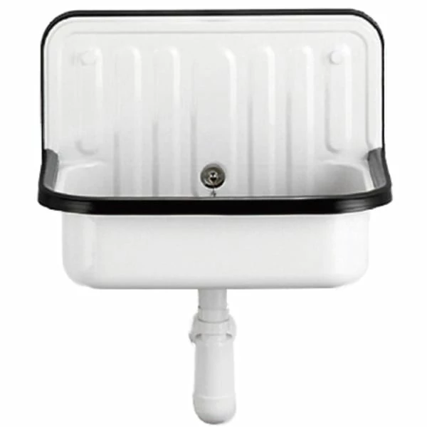 Alape Utslagsvask Med Sprutbeskyttelse Og Overløp, Hvit