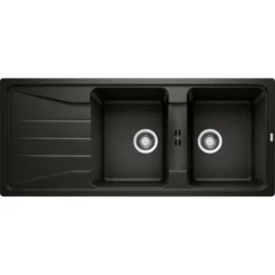 Blanco Sona 8S UX Kjøkkenvask 116x50 Cm, Sort