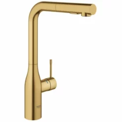 Grohe Essence Kjøkkenarmatur, Uttrekkbar Tut, Børstet Messing