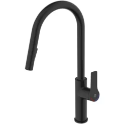 Gustavsberg Epic Kjøkkenarmatur, Uttrekkbar Tut, Matt Sort