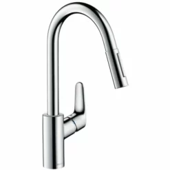 Hansgrohe Focus 240 Kjøkkenarmatur, Uttrekkbar Tut, Krom