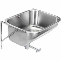 Intra Tempra 50 Vaskekar T/veggmontering 55x45 Cm, M/kuleventil, Rustfritt Stål