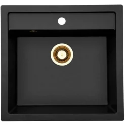 Lavabo Jupiter 60 Kjøkkenvask 55,6x52,6 Cm, Sort