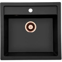 Lavabo Jupiter 60 Kjøkkenvask 55,6x52,6 Cm, Sort