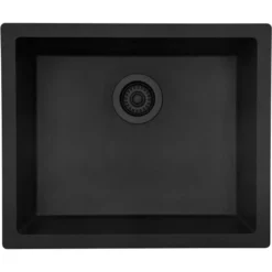 Lavabo Jupiter 600 UN Kjøkkenvask 55x46 Cm, Sort