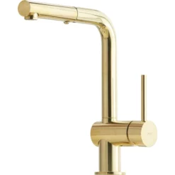 Lavabo Kubus Kjøkkenarmatur, Uttrekkbar Tut, Messing