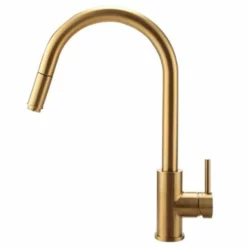 Primy Steel Access Sand Kjøkkenarmatur, Uttrekkbar Tut, Messing