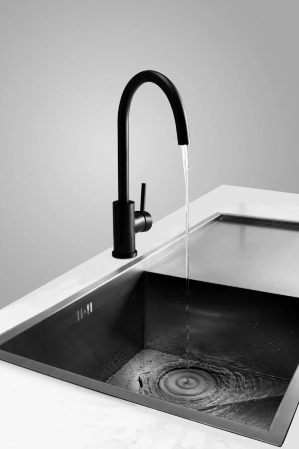Primy Steel Curve Shadow Kjøkkenarmatur, Sort - Bilde 2